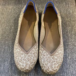 ROTHY'S beige/portobello leopard print ballet flat size 8.5